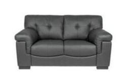 Marcello Regular Leather Sofa - Black